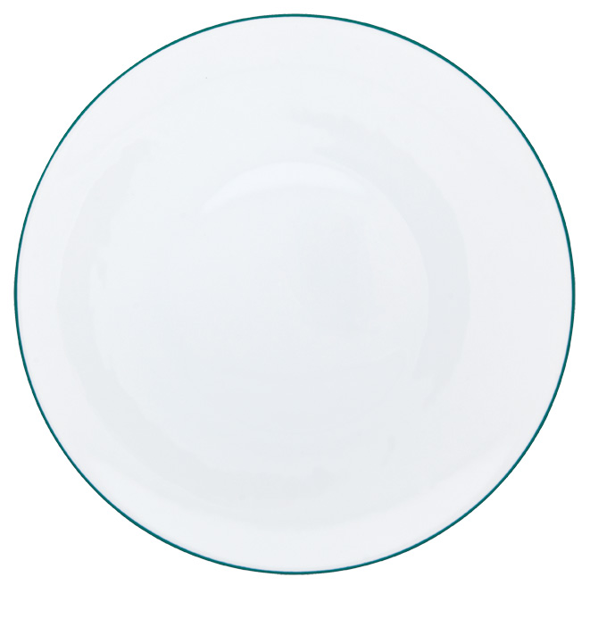Assiette à  diner bleu paon - Raynaud